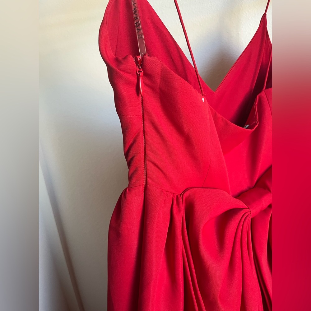 Sachin + Babi Red Bow-Back Evening Gown - Picture 14 of 16